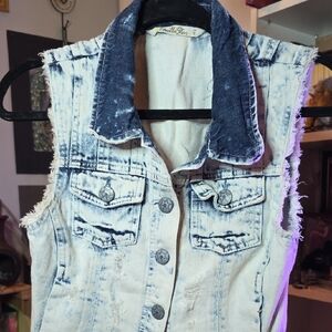 Vanilla Star Blue Denim Vest